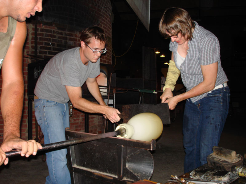 2006 Deb Czeresko and Joe Grant during their Creative Glass Fellowship