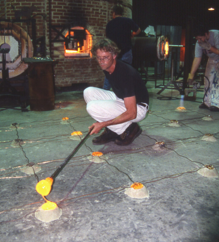 2006 Hank Adams casting in the Glass Studio