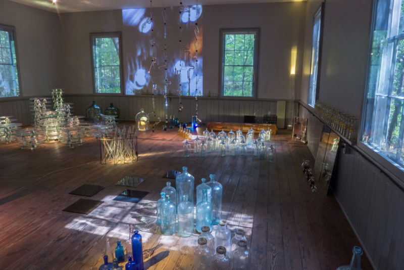 2015 "Emanation: Art + Process" Installation Splendor in the Glass by Carolyn Healey  and John Phillips in the Schoolhouse