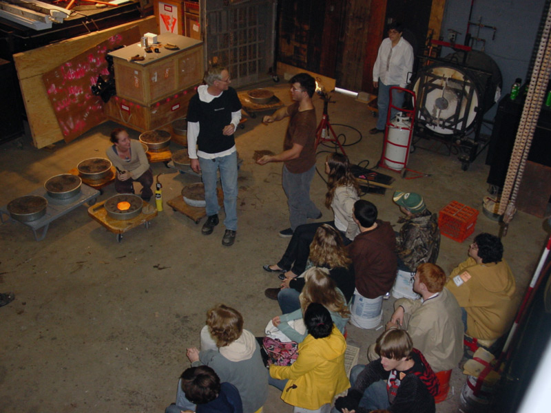 2007 Hank Adams and Students in Glass Studio