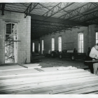 1973 Tinker Wheldon working on the Museum of American Glass construction in 1973