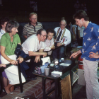 1986 Gordon Smith in the Glass Studio during Paperweight Weekend