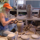 2002 - Master Potter, Terry Plasket, has worked at WheatonArts since 1979