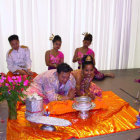 2002 Cambodian Wedding, tying of the hands ceremony