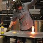 2010 Deb Czeresko in the Glass Studio during her second Creative Glass Fellowship (2006 & 2010)