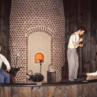 1970s Museum of American Glass vignette with mannequins