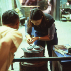 1977 Henry Davis and Flora Mace in the Glass Studio