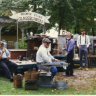 1996 Volunteer Glassblowers Harry Deemer, Jeff Vanaman, Frank Stubbins, and Jim Engleman at The Festival lof Fine Craft