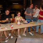 2004 Paperweight Weekend (L to R) Jim Donofrio, Melissa Ayotte, Gordon Smith, and Joe Mattson