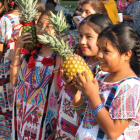 2004 Young girls in costume at the Oaxaca Exhibit Opening in the Down Jersey Folklife Center