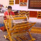 2004 Loom Artist demonstrating in Event Center during the Oaxaca Celebration