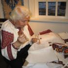 2005 Eudokia Sorochaniuk, Master in Ukranian Embroidery and Weaving, in the DJFC.