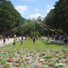 2012 Dancing around the maypole in front of the Cloche Installation at Fantasy Faire