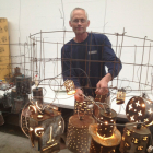 2013 Glass Studio Creative Director, Hank Adams, with lighting installation