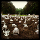 2012 Cloche Installation by Hank Adams in the Center Green at WheatonArts