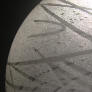 detail shot of glass sculpture