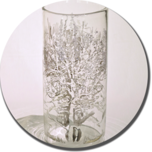 Emily Brown's glass cylinder piece