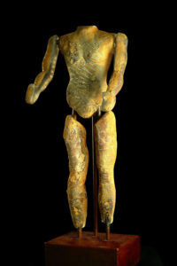 Gold Human Body Sculpture by Isabel De Obaldia