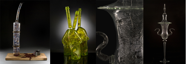 David Schnuckel's various glass sculptures