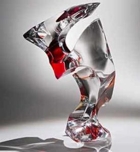 Glass Blade displayed at the Bender Gallery
