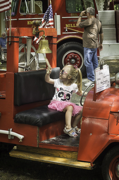 sit on fire truck
