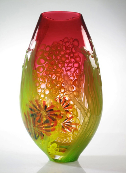 David Leppla Red Sea themed vase