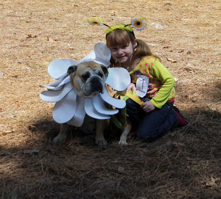 Prettiest Pooch winner, Daisy and her young human