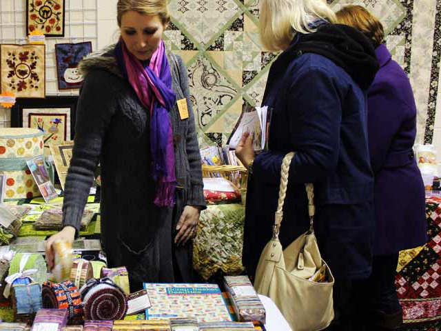 Visitors at the Quilt Show