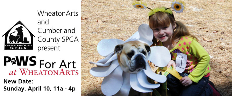 PAWS for Art April 10, 2016, new date banner