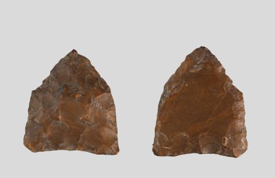Jack’s Reef Pentagonal Projectile Point (two views), A.D. 400–1000. Photograph courtesy of AECOM and PennDOT.