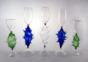 5 Glass Goblets by Madeline Rile Smith