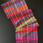 Thick plaid rectangle multicolored scarf by Pauletta Berger