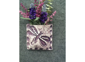 Ceramic Dragonfly Flower Pot by Trudi Clark