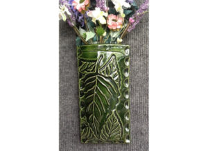 Green Ceramic Flower Pot by Trudi Clark
