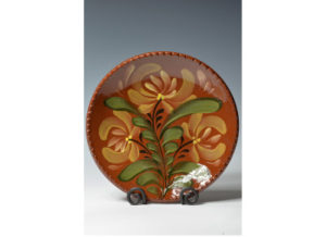 Brown Ceramic Plate by Dana Eldreth