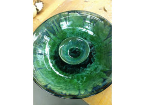 Green Ceramic Bowl by Chris Hambleton