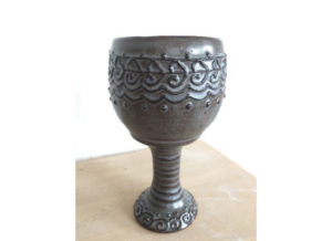 Brown Ceramic Goblet by Angela Humes