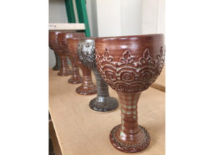 5 Ceramic Goblets by Angela Humes