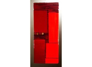 Red Handcrafted Glass Art by Vicky Kokolski