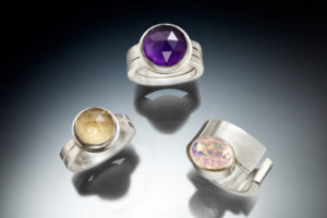 3 silver rings by joan prato