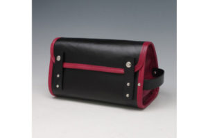 Black leather bag by Brian Rosenbarker