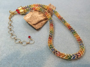 Rainbow Chain Necklace by Cindy Slotnick