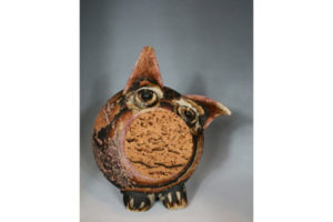 Brown Ceramic Owl by Janice Chassier