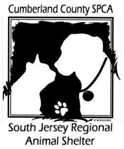 Cat and dog logo for the Cumberland County SPCA: South Jersey Regional Animal Shelter.