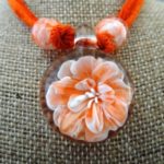 Necklace flower pendant by Cheryl Bower