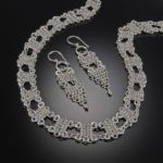 Silver Necklace and Earrings by Jennifer Brower