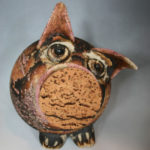 Brown Ceramic Owl by Janice Chassier