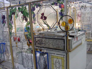 A collection of stained glass work by Dennis Christie