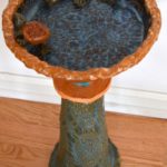 Ceramic Bird Bath by John Cooley