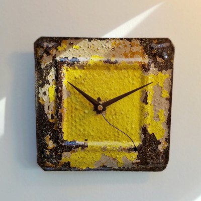 Mixed media clock by Will Delaney